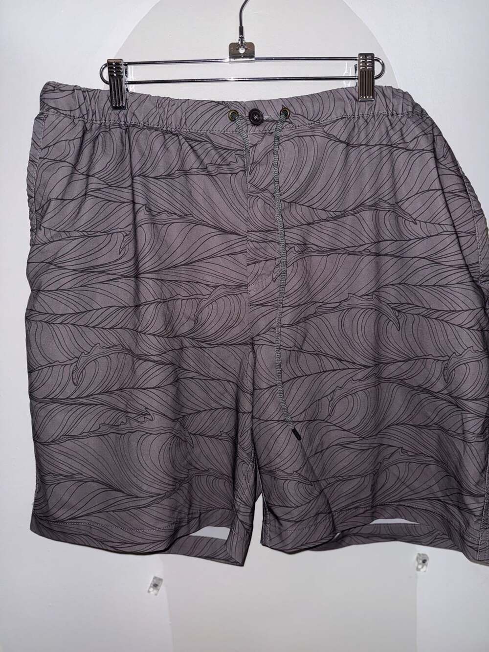 Quiksilver Waterman Collection Leaf Print Drawstring Swim Shorts
